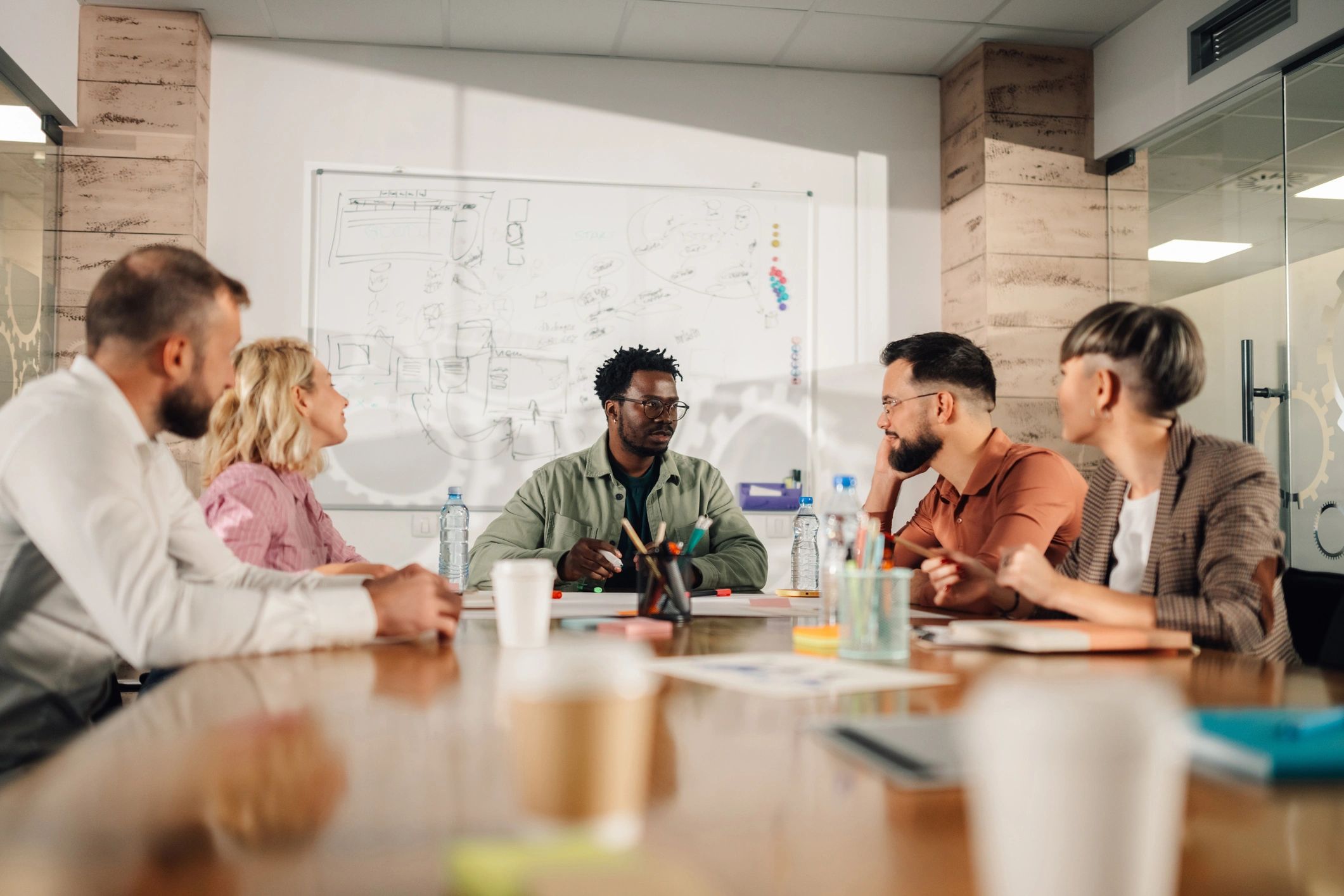 Team of digital marketing experts collaborating